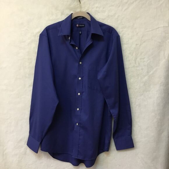 Chaps Blue Button-Down Long Sleeve Shirt - Picture 1 of 11